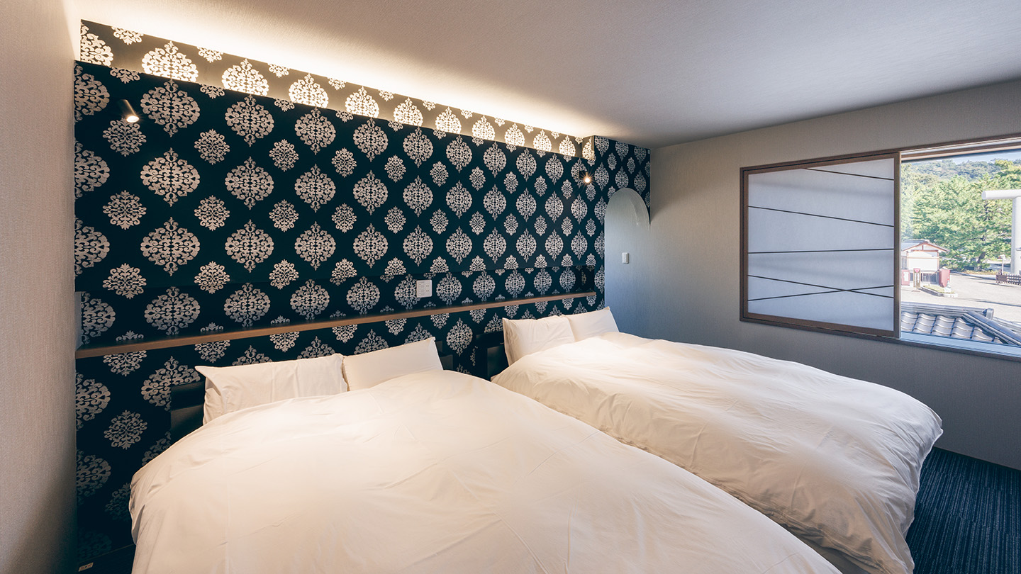 寝室,ダブルベッド